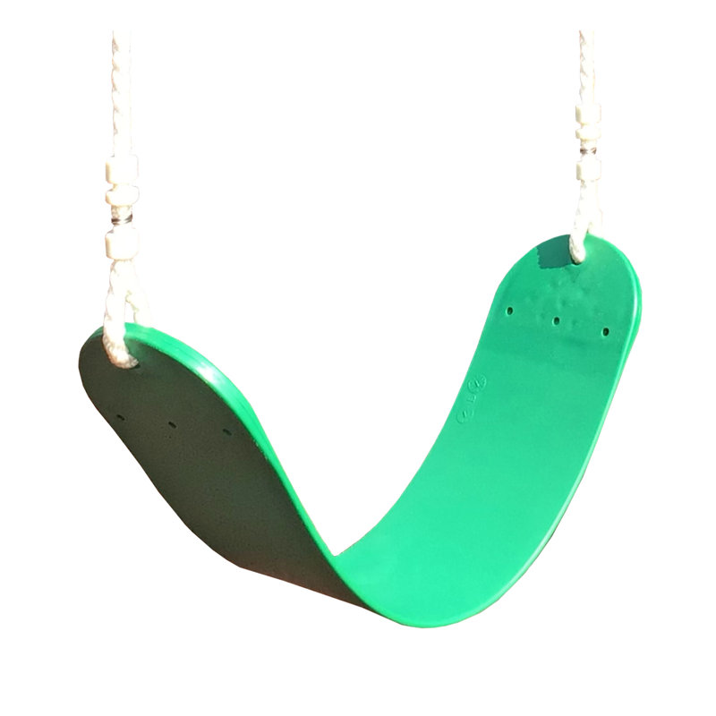 Creative Playthings Vinyl 22'' Green Belt Swing with Rope