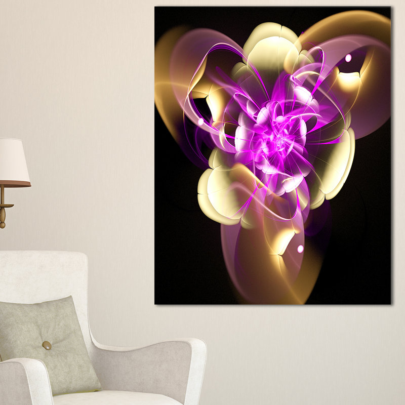 «Mauve et doré», impression sur toile tendue, H 40 po x l 30 po x P 1 po