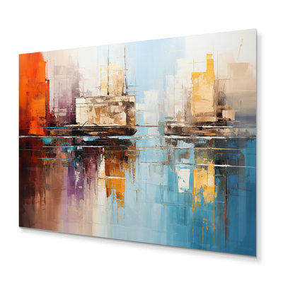 " Teal Canal Abstract Reflections Bold "
