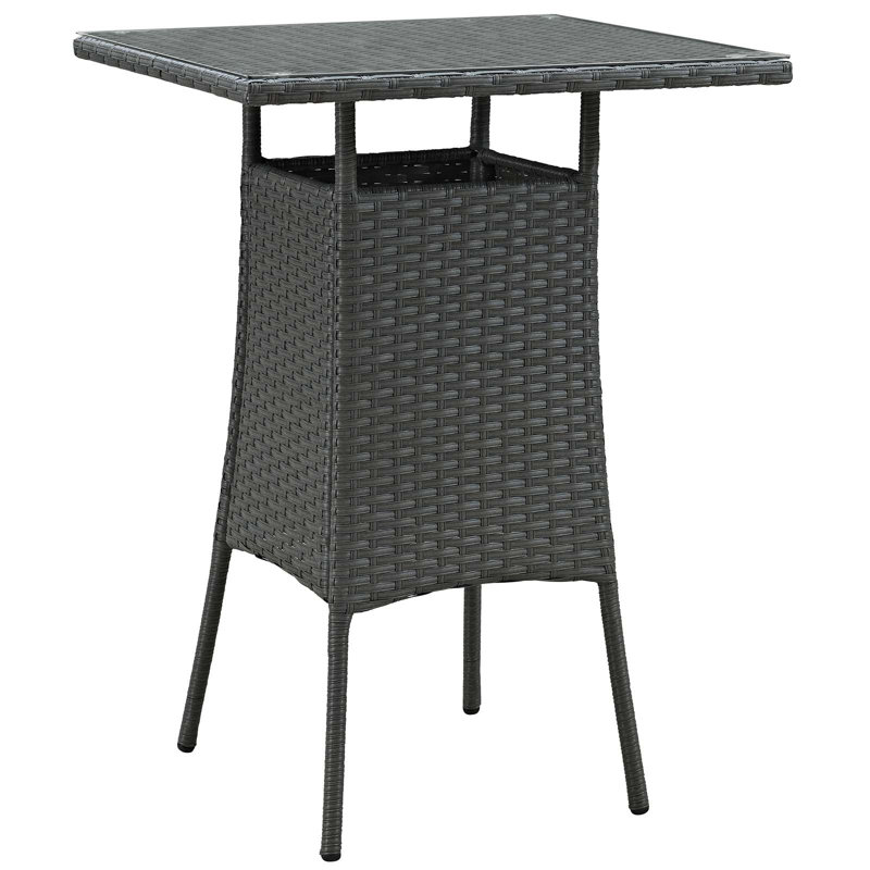 Stopover 5 Piece Outdoor Patio Sunbrella Pub Set, Canvas Granite Sunbrella® Canvas