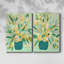 Mint & Sunshine Bouquet I - Toile tendue avec châssis de qualité supérieure - Prêt à être accroché-108953045