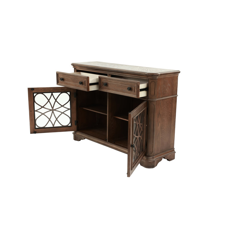 Armoire décorative, armoire de rangement en bois avec tiroirs, Chêne