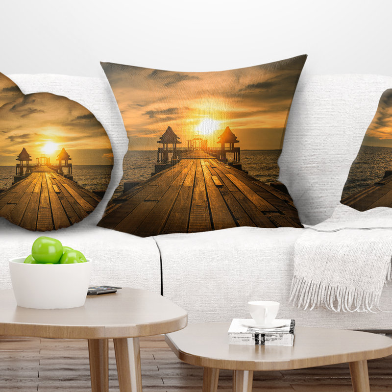 Coussin Pier Bridge, 18 po x 18 po, Carré