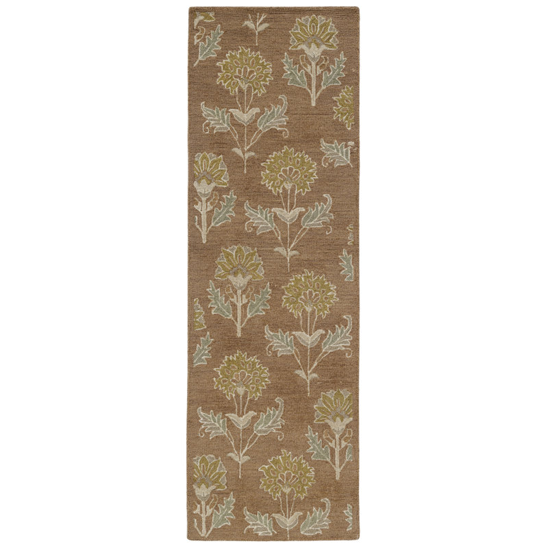 Delilah Hand Tufted Wool Indoor Rug, Adobe, 2'6x8'