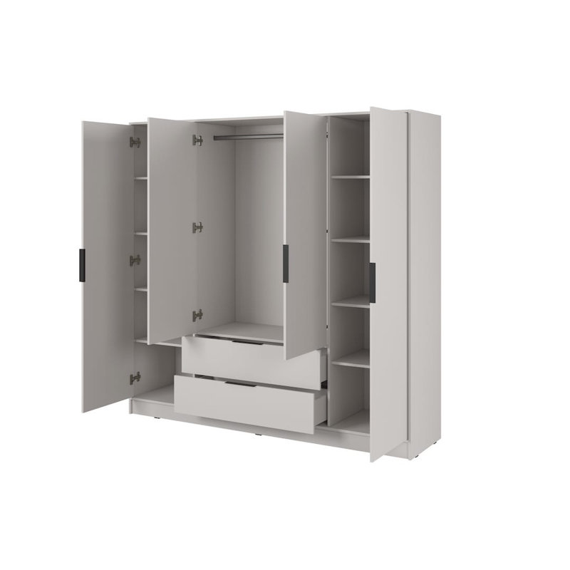Bonface 4 Door Manufactured Wood Wardrobe, Cashmere