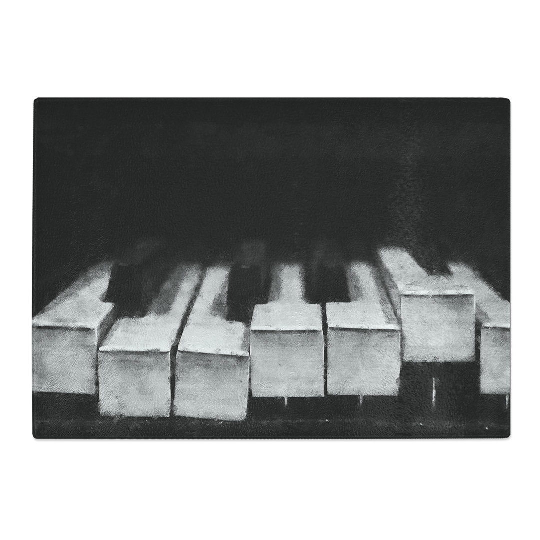 Tempered Glass Broken Piano Keys Abstract Chopping Board