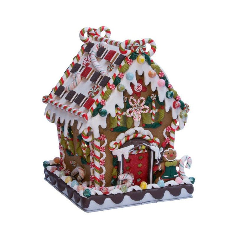 Maison de biscuits et de bonbons, H 8,5 po x l 6 po x P 6 po