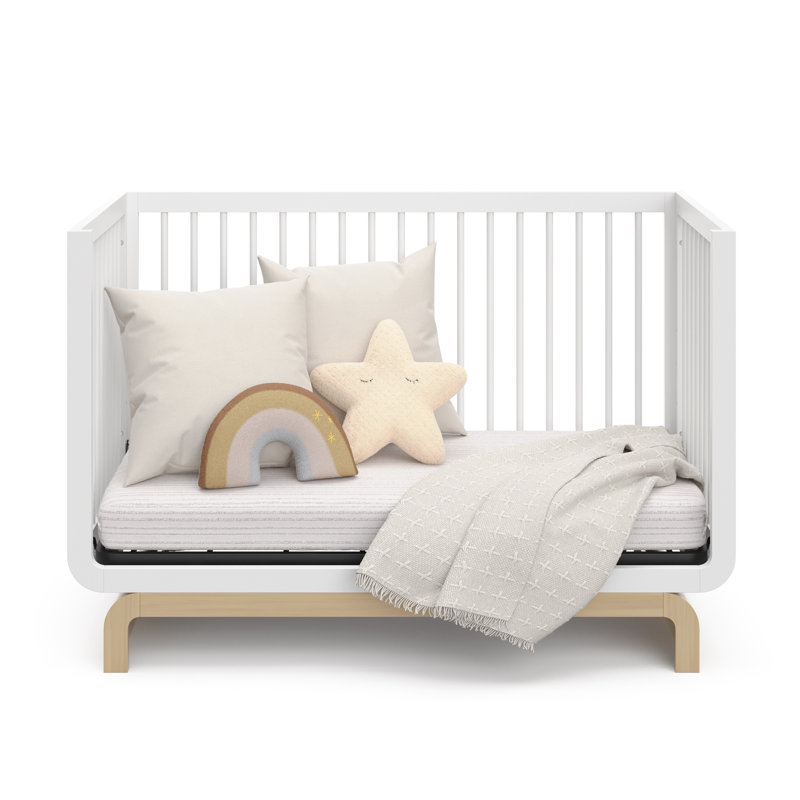 Santorini 5-In-1 Convertible Crib, White/Driftwood, Crib