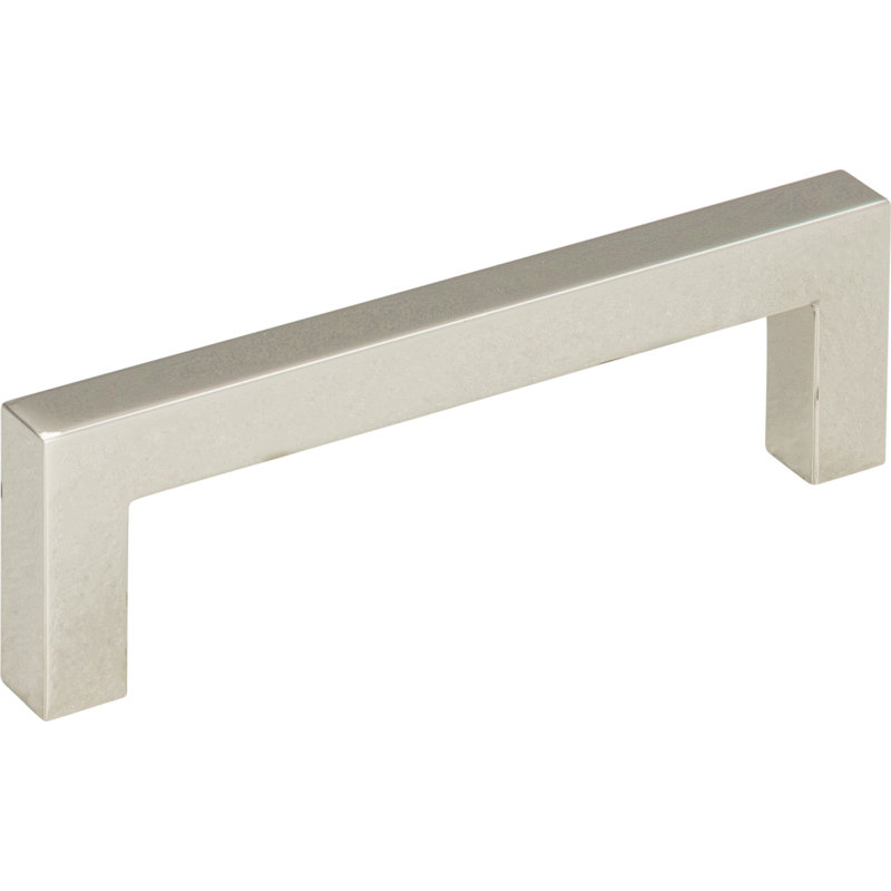 Polished Nickel Modern Bar Handle with Mounting Hardware