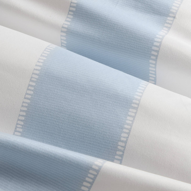 Blue Full/Queen Bedding Sets, Soft Microfiber Ruffle Comforter, Romantic Bedroom