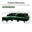 Canapé modulaire convertible en tissu à 3 boucles avec structure en bois robuste en forme de coquillage et pieds cylindriques distinctifs rembourrés en mousse dense pour l'assise-339589032