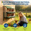 Boîte de nidification pour poulets en métal 8 compartiments - galvanisé, ventilé, collection d'œufs roulants, plateau amovible, perchoir, facile à nettoyer pour les poules, les canards, les oies - vert avec motif de poulet - 8 compartiments-129465485-129465487