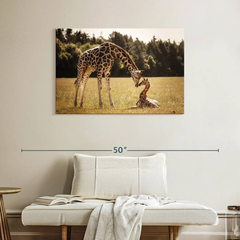 Brampt Loving Giraffes, 26" H x 39" W