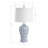 Sharie 24.5" Modern Blue and White Ceramic Table Lamp with 3-Way Dimming-2144214204
