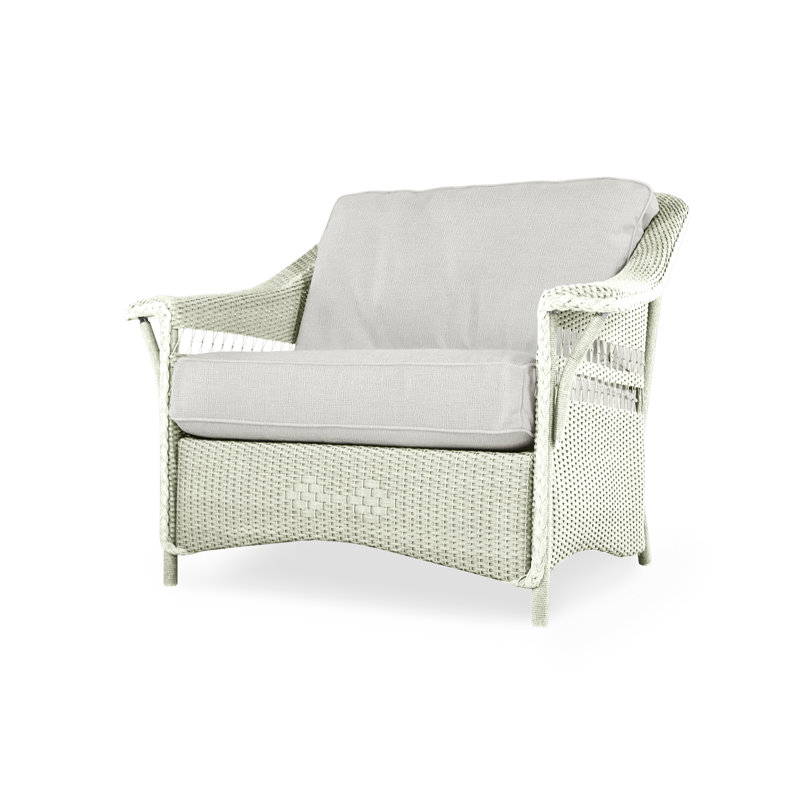 Nantucket Outdoor Lounge Chair, Rumba Nickel, Ivory
