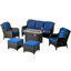 Ensemble de patio complet 6 pièces avec coussins NTC-86180013