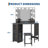 Corner Vanity Desk with LED Lighted Mirror Charging Station and Storage Cabinet with Stool for Bedroom-860615956