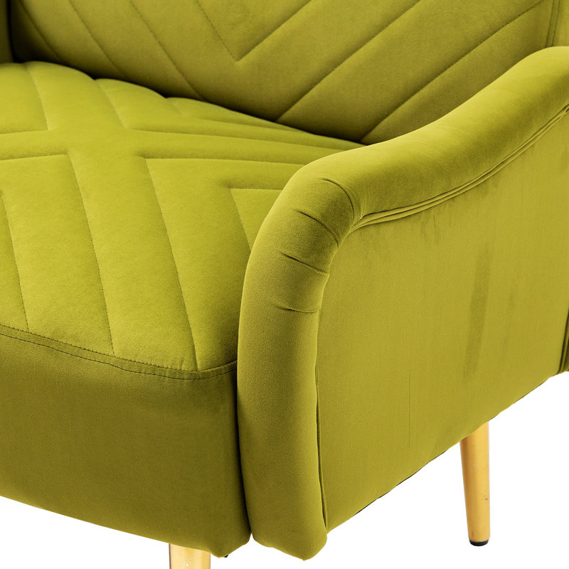 Fauteuil Rheign, Polyester vert olive