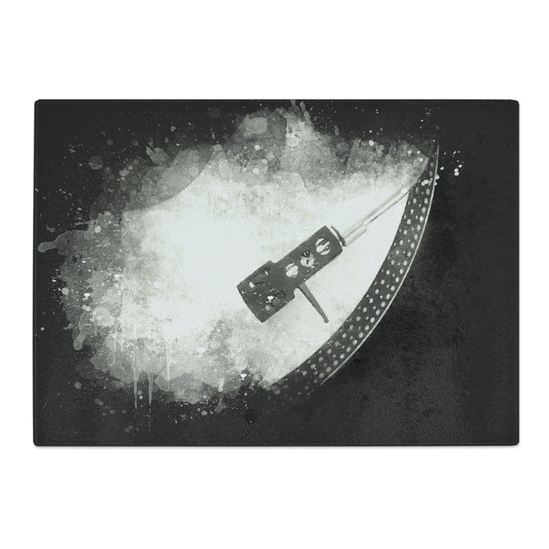 Tempered Glass Needle of the Turntable Chopping Board, 28.5 cm x 39 cm