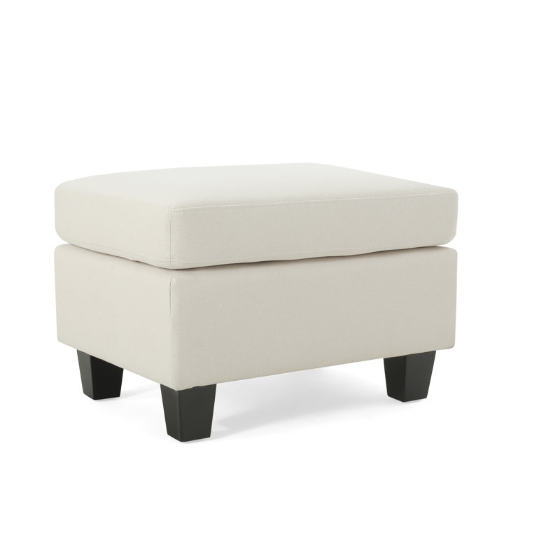 Upholstered Ottoman, Beige