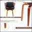 Ensemble de chaises de salle à manger pivotantes à 360 ° de style Mid-Century, revêtement en similicuir, conception ergonomique pour la cuisine et la salle à manger