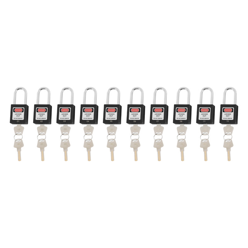 Lock Set, Locks with Keys, Safety Padlocks, Black