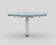 Dumel Extendable Motion Tempered White Glass Pedestal Table