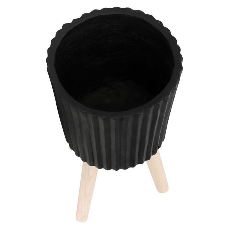 Pot à fleurs noir 10 po pour chambre à coucher et bureau