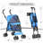 4 Wheel Folding Pet Stroller, Foldable Dog Jogger Stroller with Adjustable Canopy and Mesh Window-106691661