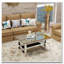 Table basse de salon en verre avec plateau en verre