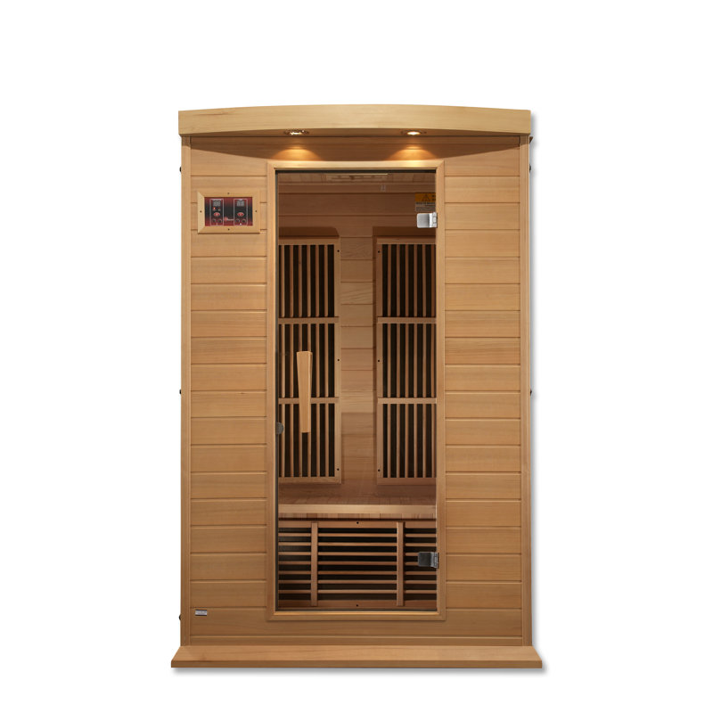 Dynamic Infrared Maxxus 2 - Person Bluetooth Compatible FAR Infrared Sauna in Hemlock