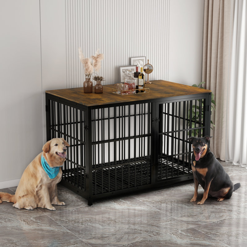 Caisse pour animal Chamiya, Noir, noir, noir, noir, Grand (H 29,3 po x l 36 po x P 25 po)