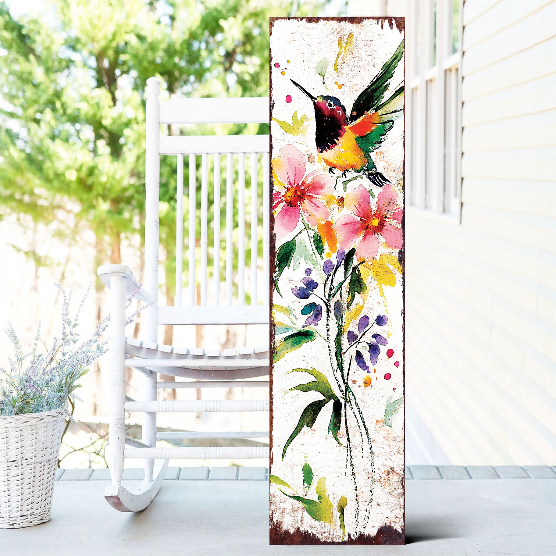 Ophelia & Co. Spring Wildflower Porch Sign | Entryway Decor | UV Print ...