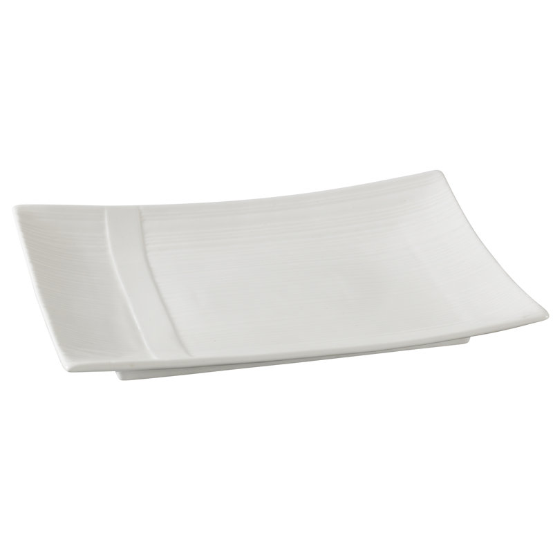 Assiette plate de 5,5 po Shanghai, H 1 po x l 10 po x P 7 po