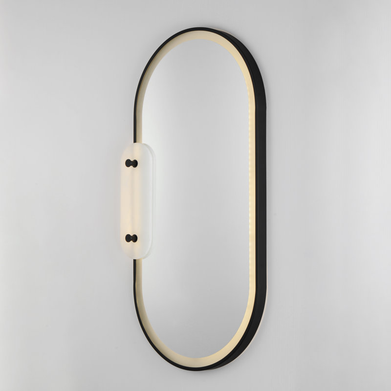 Stonewall Flat Metal Lighted Wall Mirror