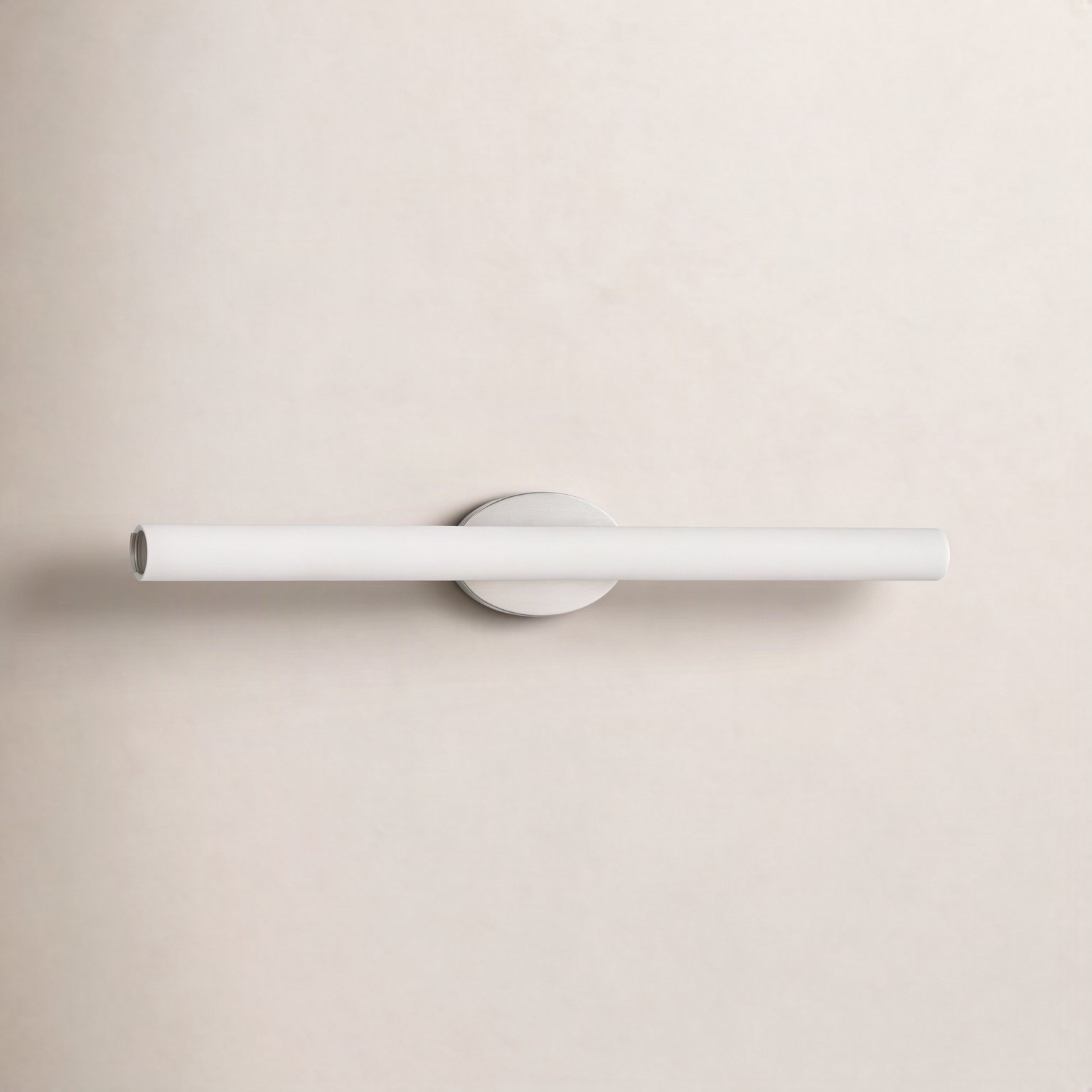 Delphine Single Frosted Dimmable LED Bath Bar, Brushed Nickel