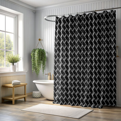Black Scale - Premium Shower Curtain