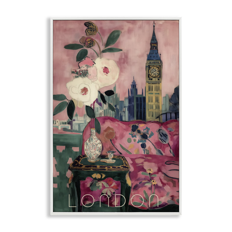«London Spring Blossoms», estampe numérique, conception par Annabelle Hall, H 18 po x l 12 po