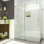 Cabine de douche à porte coulissante sans cadre l 56 po - l 60 po x P 33,875 po x H 76 po Coraline