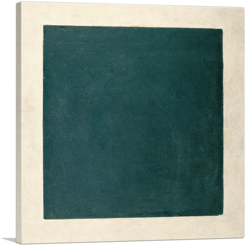 «Black Square 1915» par Kazmir Malevich, reproduction d'art sur toile tendue, H 26 po x l 26 po x P 1,5 po
