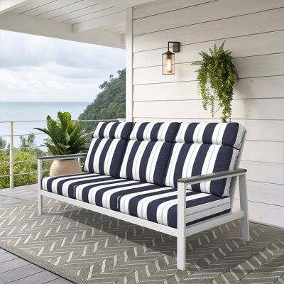 Canapé d'extérieur en métal avec coussin Sunbrella Townsend
