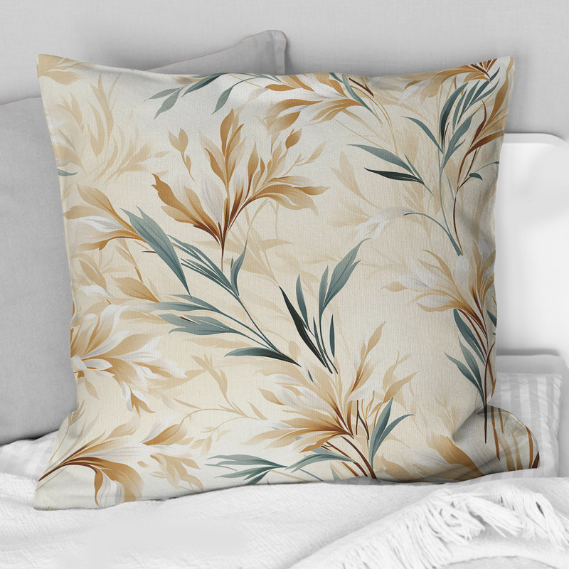 Driftwood Dreams Tropical Motif I - Coussin décoratif imprimé tropical, H 16 po x l 16 po