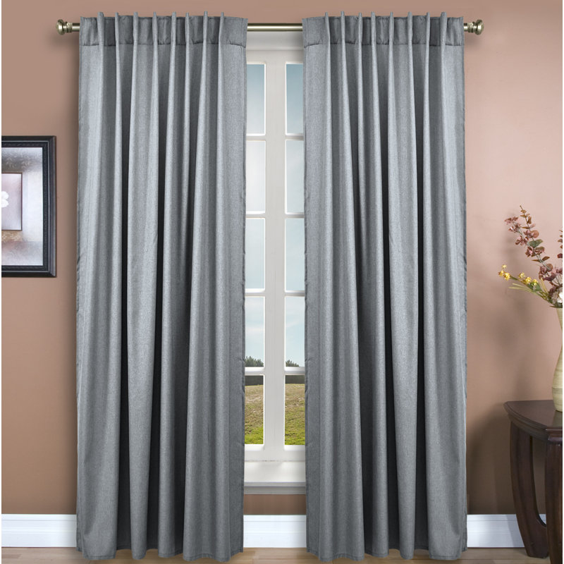 Alsup Classic Solid Semi-Sheer Rod Pocket Single Curtain Panel in Bold Colors & Sizes, Ivory, 56" W x 84" L