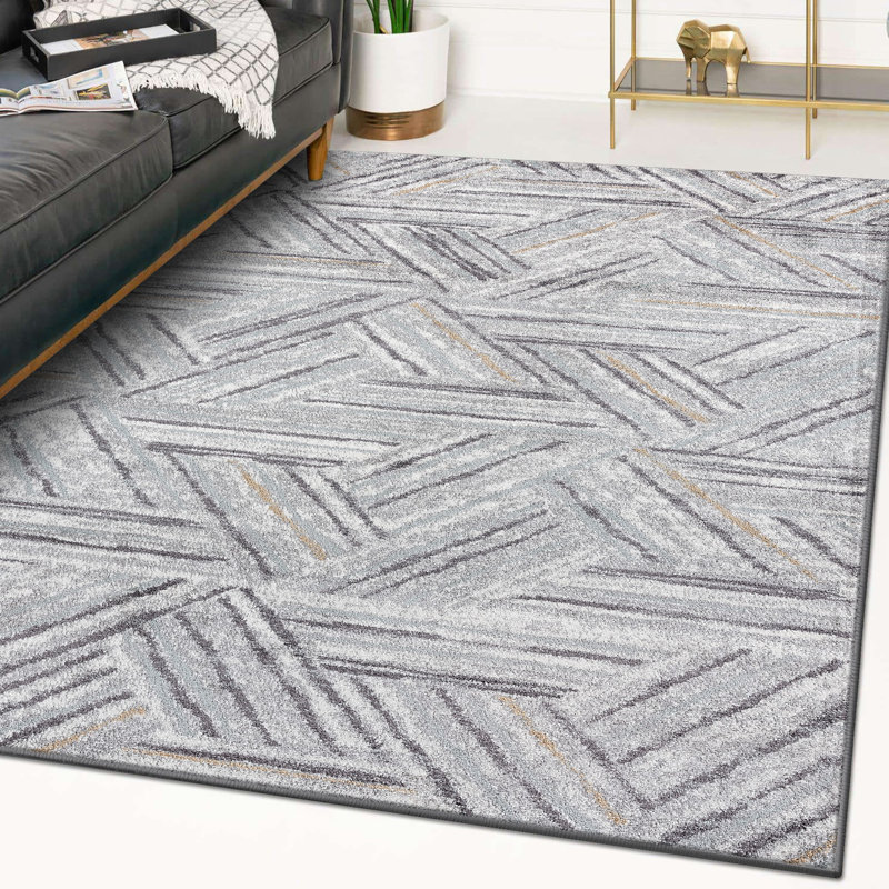 Sarratt Abstract Indoor Rug, Rectangle 5' x 7'