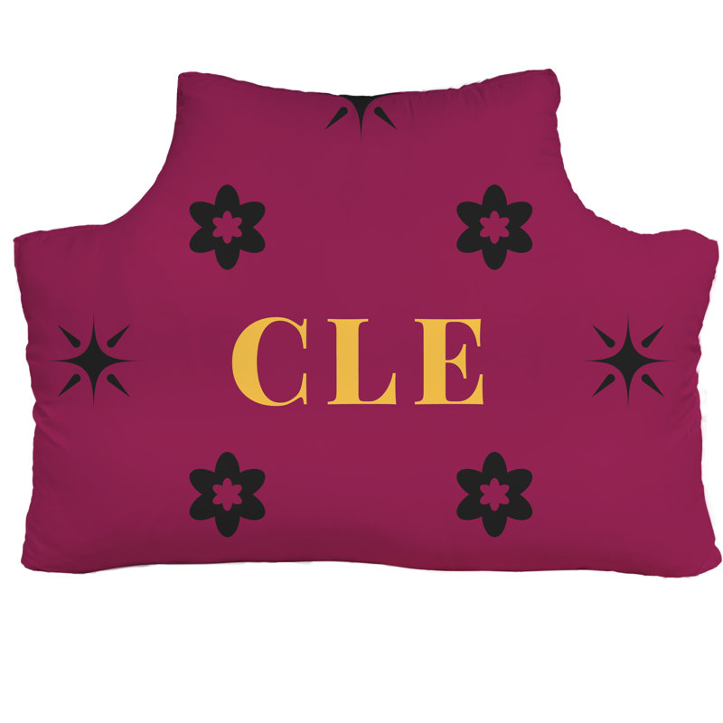 Oreiller Cleveland Basketball, Simple 39,5 po x 29,5 po, Rouge, or, noir, basketball de Cleveland, couleurs