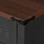 Armoire réfrigérée de style champêtre avec prise électrique et espace de rangement-1460002564