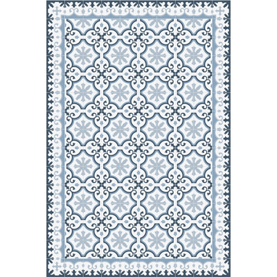 Bobbi Damask Vinyl Indoor / Outdoor Area Rug
