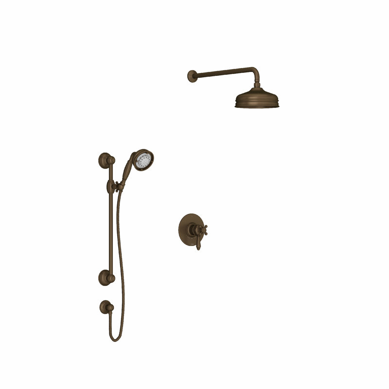 Garniture thermo-équilibrée 1/2 "avec 3 fonctions Rohl, Laiton toscan