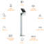 LED Solar Pathway Light XSolar GL-S Silver with Motion Sensor 117.8 cm Height Adjustable-34143454