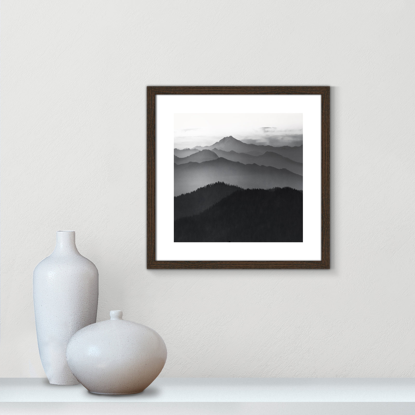 Cascades by Danita Delimont, 17" H x 17" W x 0.75" D, Walnut Framed
